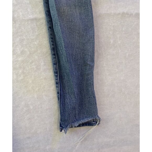 Guess Los Angeles Sexy Curvy Distressed Skinny raw hem ankle Size 27 Low Rise - Picture 10 of 15